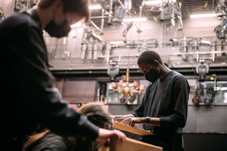 Stage Management students at work on a production
